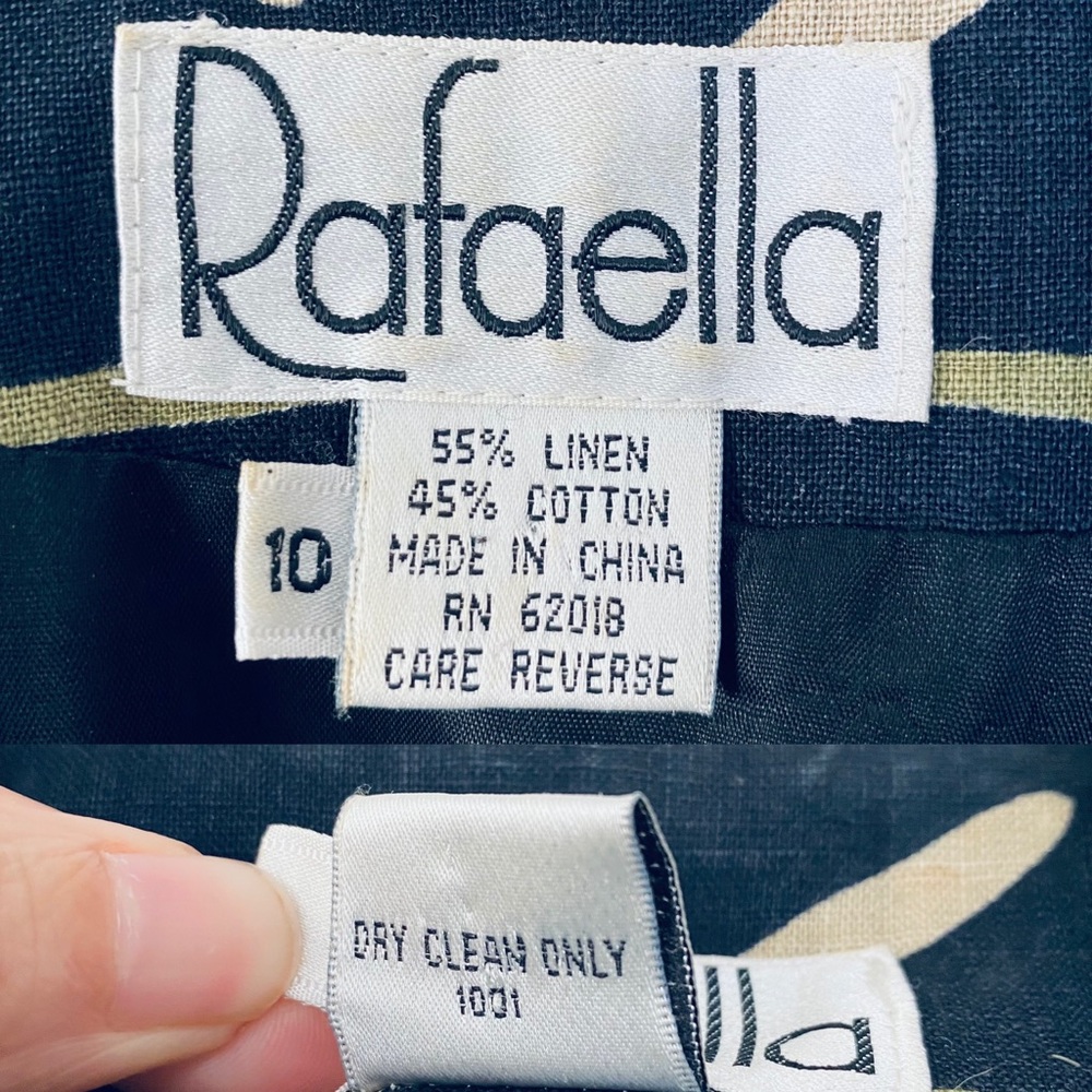 Rafaella Vintage Boho Aztec Linen Cotton Blend Single Button Oversized Blazer 10 - Picture 9 of 10